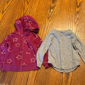3T Girls Sparkle Long sleeve and Sparkle Star Jacket